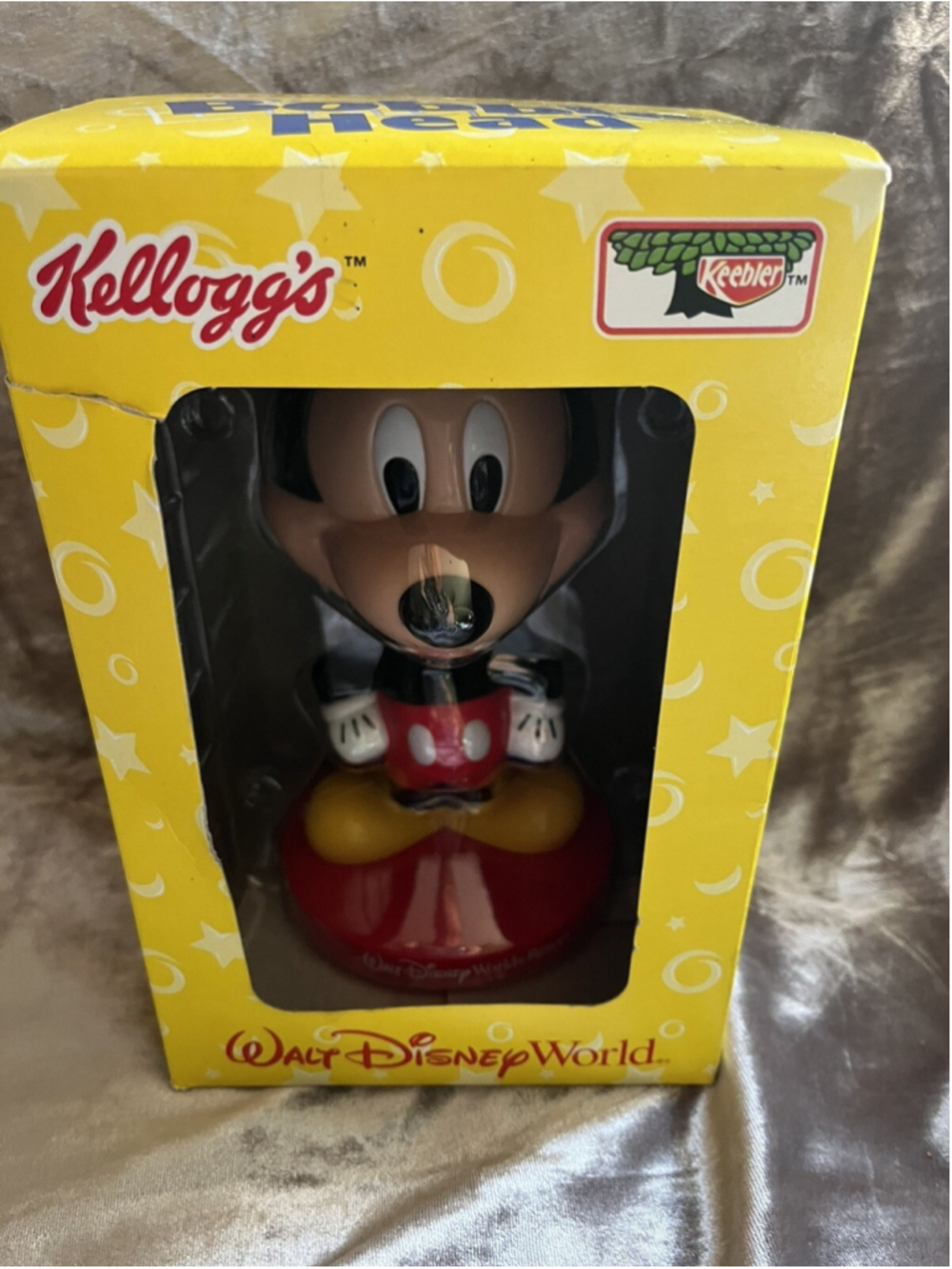VTGMICKEY MOUSE 2002 BobbleHead Kellogg's Walt Disney World Keebler 8” Tall NIB